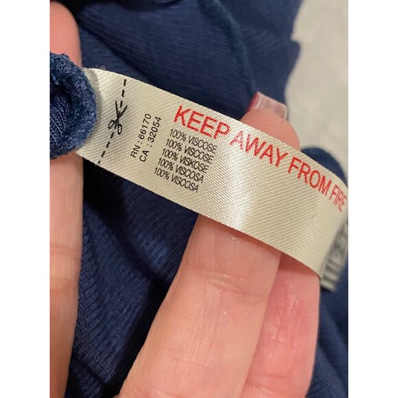 Free People‎ Night We Met Off Shoulder Long Sleeve Blue Top Size S - Picture 5 of 7